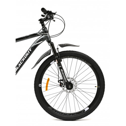 Велосипед горный 27.5", скоростной, дисковые тормоза, BLACKOUT BULL, черно-серый