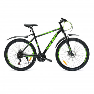 Велосипед горный 27.5", рама 19", BLACKOUT, чёрно-зелёный