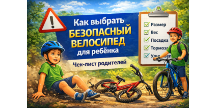 Как выбрать безопасный велосипед для ребёнка: чек-лист родителей