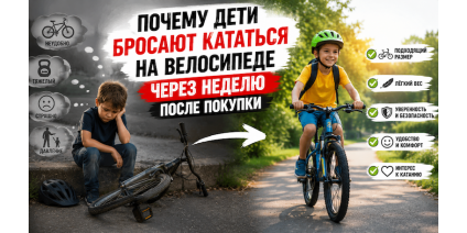 Почему дети бросают кататься на велосипеде через неделю после покупки