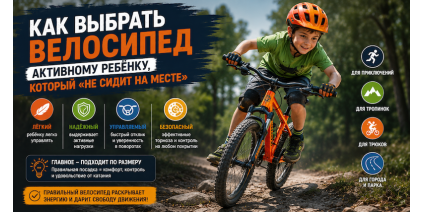 Как выбрать велосипед активному ребёнку, который «не сидит на месте»