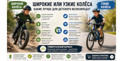 Широкие или узкие колёса: какие лучше для детского велосипеда